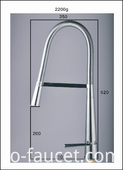Pull Down Kitchen Lavatory Faucet Single Handle Kitchen Sink Faucet (QH3055K)